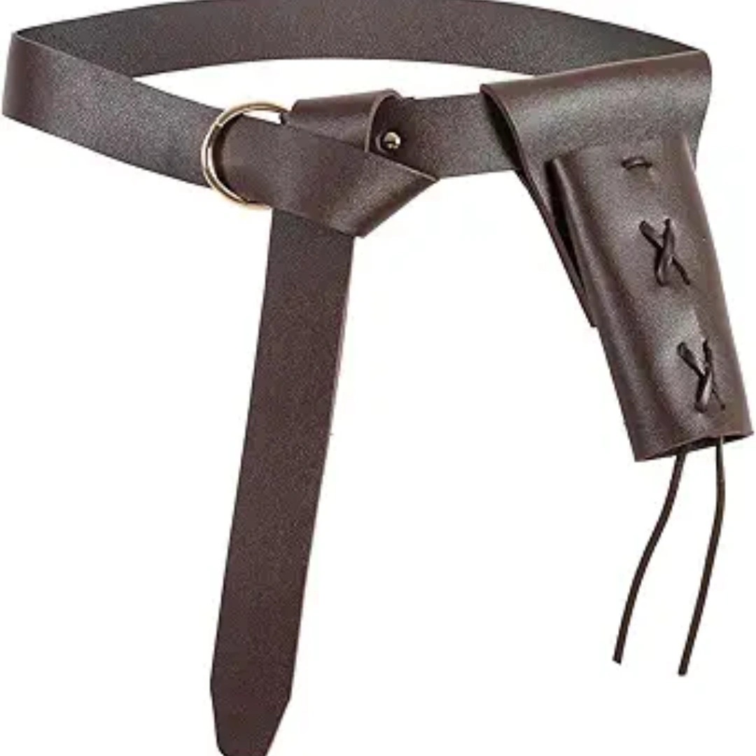 Cosplay Prop Dagger - 2PCS Leather Viking Belt with Frog