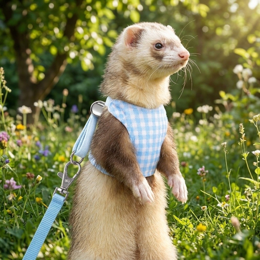 Plaid Ferret Escape-Proof Harn - D Ring Strap recension och pris