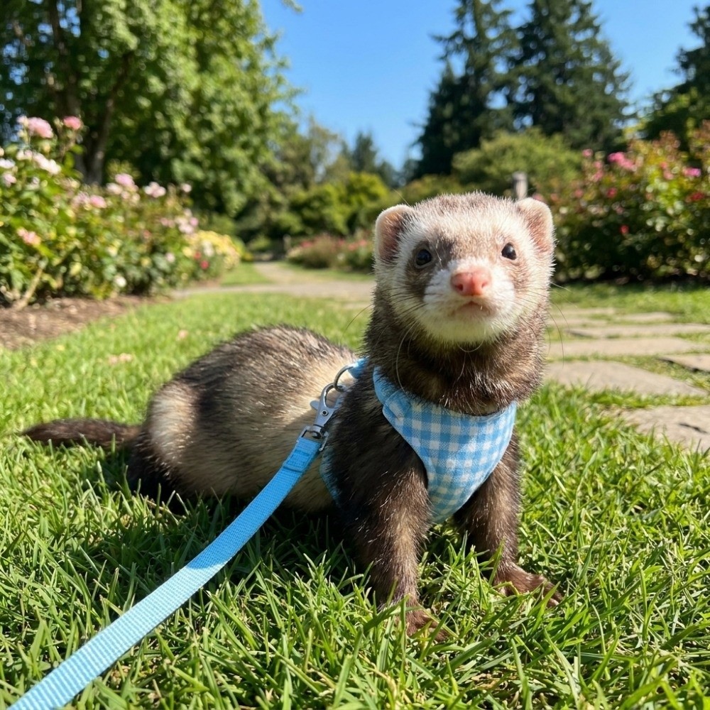 Plaid Ferret Escape-Proof Harn - D Ring Strap recension och pris