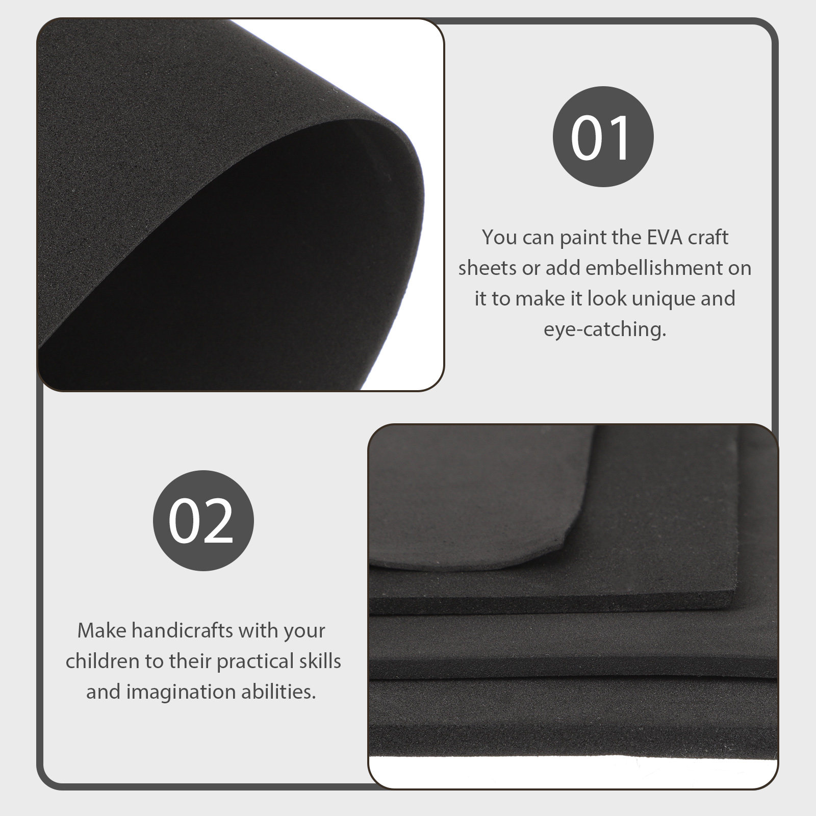 4Pcs Eva Foam Board Sheets DIY - Cosplay Prop Foam Board recension och pris