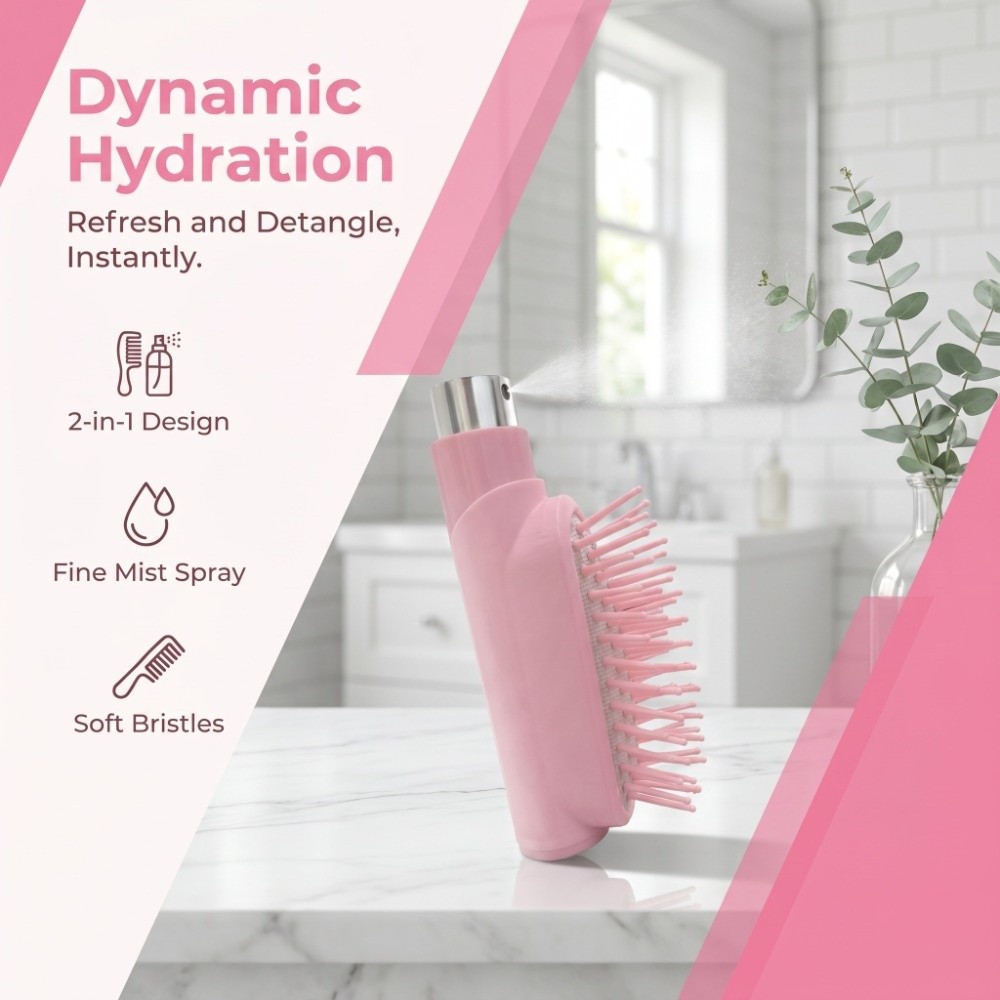 Refillable Spray Massage Comb  - Hair Spray Color recension och pris
