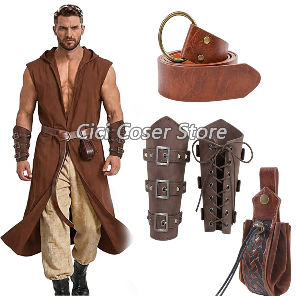 Medieval PU Leather Belt Brace - Cosplay Prop recension och pris
