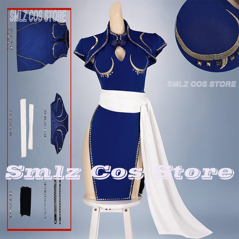 Blue Chun-Li Cosplay Costume A - Cosplay Prop Making recension och pris